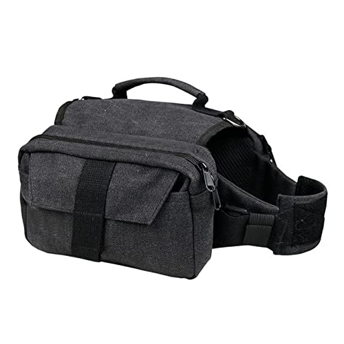iFCOW Hunde-Rucksack mit 2 Seitentaschen, Hundesatteltasche mit 2 Seitentaschen für Reisen, Camping, Wandern, mittelgroße und große Hunde von iFCOW