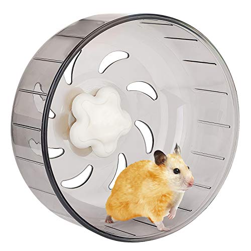 iFCOW Laufrad für Hamster, 13,2 cm Acryl-Kunststoff sehr leise Laufrad Spielzeug für kleine Haustiere Hamster (13CM) von iFCOW