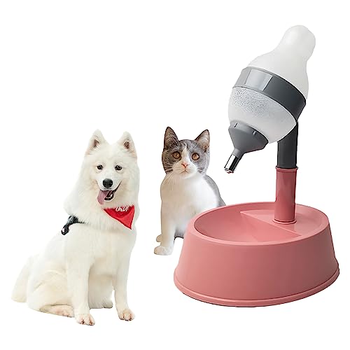 iFCOW Stehender Wasserspender, Katze Hund Stehender Trinknapf Höhenverstellbar mit Abnehmbarer Stange, automatische Fütterung von Wasser von iFCOW