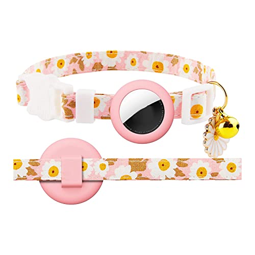 iFutniew For Air Tag Katzenhalsband, Katzenhalsband, Kätzchenhalsband, Breakaway mit Silikonhalter, für Mädchen, Jungen, Katzen, Rosa iFutniew For Air Tag Katzenhalsband, Katzenhalsband, Kätzchenhalsband, Breakaway mit Silikonhalter, für Mädchen, Jungen, Katzen, Rosa von iFutniew