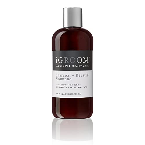 iGroom Charcoal + Keratin Detoxifying and & Nourishing Pet Shampoo, 475ml von iGroom
