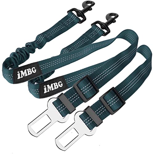 iMBG Hunde-Sicherheitsgurte für Auto, 2 Stück, verstellbar, Nylon, Sicherheitsgurt für Hunde, Starkes Sicherheitsgeschirr für Hunde, mit elastischem Bungee-Puffer, 360 Grad drehbar, um 360 Grad iMBG Hunde-Sicherheitsgurte für Auto, 2 Stück, verstellbar, Nylon, Sicherheitsgurt für Hunde, Starkes Sicherheitsgeschirr für Hunde, mit elastischem Bungee-Puffer, 360 Grad drehbar, um 360 Grad von iMBG