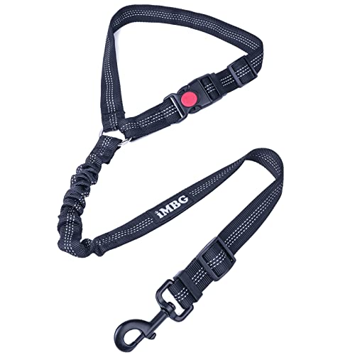iMBG Hunde-Sicherheitsgurte für Auto, verstellbarer Nylon-Rückhalteschnitzgurt für Hunde, starkes Sicherheitsgeschirr für Hunde mit elastischem Bungee-Puffer, um 360 Grad drehbar, nicht verdrehen iMBG Hunde-Sicherheitsgurte für Auto, verstellbarer Nylon-Rückhalteschnitzgurt für Hunde, starkes Sicherheitsgeschirr für Hunde mit elastischem Bungee-Puffer, um 360 Grad drehbar, nicht verdrehen von iMBG
