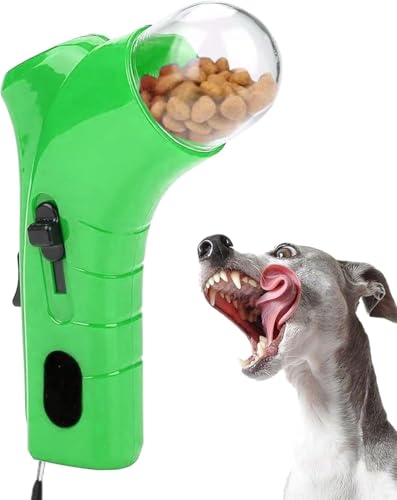 iacnait Cat Treat Launcher Gun, Snack Dispenser Toy, Pet Feeding Interactive Toys for Pet Exercise Training (Green) von iacnait