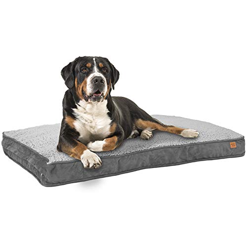 ib style® Happy Dreams Haustierbett | Hundematte | mit Reißverschluss | Anti-Rutsch Unterseite | XL (120x78cm) | Grau von ib style
