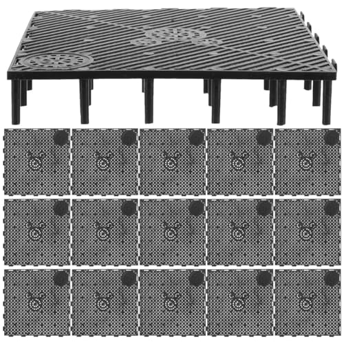 Ibasenice Aquarium Filterplatte Schwarze PVC Bodenfilter FüR Aquarien Benutzerfreundlich Und Wiederverwendbar FüR Fischzucht Und Aquarien Hintergrund von ibasenice