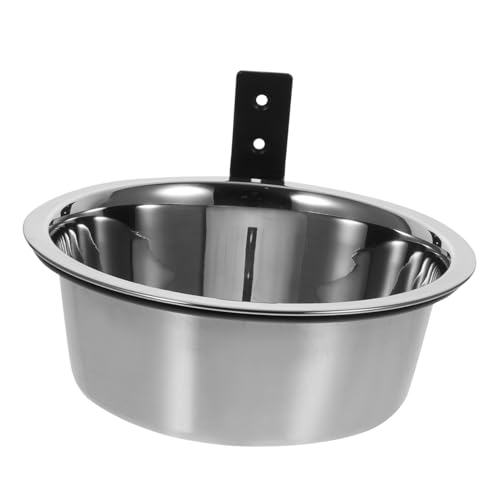 ibasenice 1 Satz Erhöhter Hundenapf Hundenäpfe Verschleißfester Hundenapf Zwinger Hundefuttermatte Trog pet Water Bowl Dog Food Bowl Kiste Wasserschale Wassernapf für Katzen Rostfreier Stahl von ibasenice