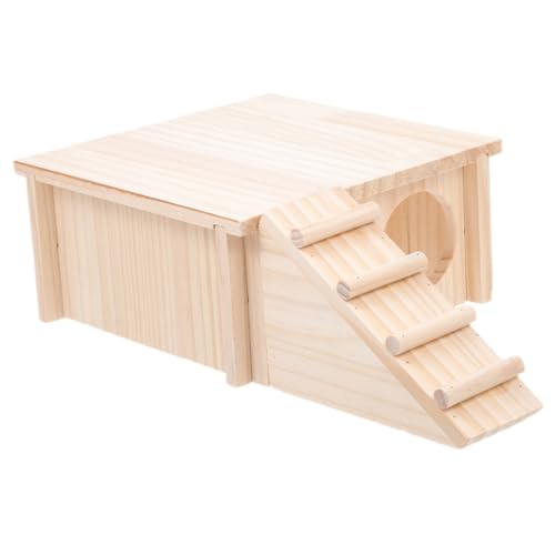 ibasenice 1 Satz Hamsterhaus aus Holz Mehrkammeriges Hamsterversteck mit Treppe für Zwerghamster und Kleine Haustiere und Langlebiges Nagerhaus Fördert Bewegung ibasenice 1 Satz Hamsterhaus aus Holz Mehrkammeriges Hamsterversteck mit Treppe für Zwerghamster und Kleine Haustiere und Langlebiges Nagerhaus Fördert Bewegung von ibasenice