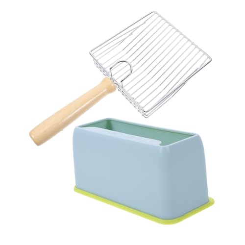 ibasenice 1 Satz Katzenstreuschaufel aus Edelstahl Katzenschaufel Katzenstreu Scoop Schaufeln Schaufelstreu drinnen Katzenstreu-Netzschaufel Metallstreu Scoop Abs Sky-Blue von ibasenice