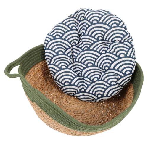ibasenice 1 Satz Rattan katzenstreu Korb für Katzenbetten Haustier Katzenbett klein Nest Baumwolle Weidenkorbbett für Katzen Kätzchenbetten für Indoor-Kätzchen gewebtes Katzenbett Stroh ibasenice 1 Satz Rattan katzenstreu Korb für Katzenbetten Haustier Katzenbett klein Nest Baumwolle Weidenkorbbett für Katzen Kätzchenbetten für Indoor-Kätzchen gewebtes Katzenbett Stroh von ibasenice