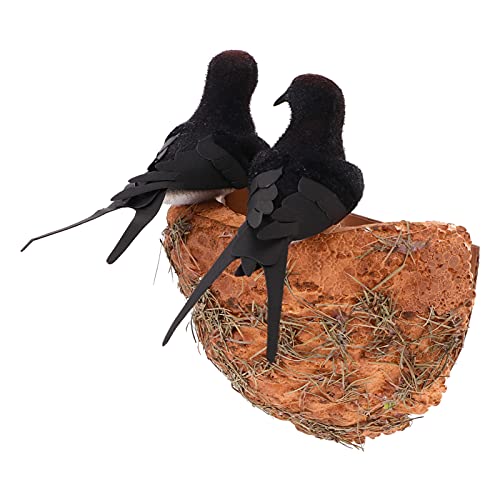 ibasenice 1 Satz Simuliertes Schwalbennest Fotografie -Requisite Nest Schlucken Vogelnest Licht Käfig Künstliche Vögel Dekoration Vogelnest-wandkunst Taube Halloween- Dekorativ Schaum von ibasenice