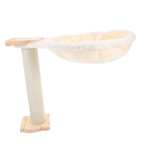 ibasenice 1 Set Katzenhängematte in Löffelform, Weiche Katzenbaum-hängematte, Mit Fusseln Bedecktes Kätzchenbett, Kratzfestes Kätzchenbett Als Ersatz Mit Pfosten von ibasenice