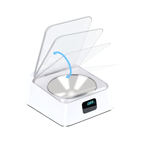 ibasenice Automatischer Infrarot Induktions Futterspender für Haustiere Futterautomat für Hunde und Katzen rutschfeste Basis Sicheres Material Automatisches Öffnen von ibasenice