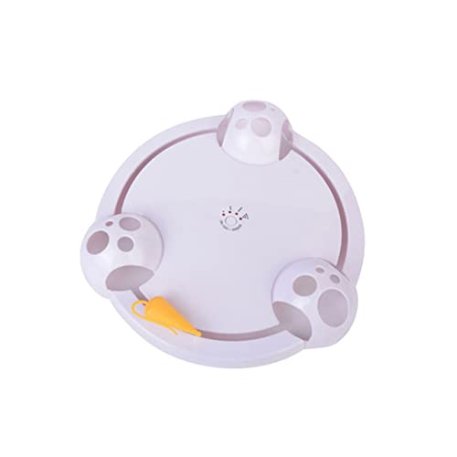 ibasenice 1 Stück Drehbares Katzenspielzeug Katzenspielzeug Für Drinnen Stürzen Sie Spielzeugkatze Katzenmaus Stürmen Automatisch Katzenmausspielzeug Automatisch Weiß von ibasenice