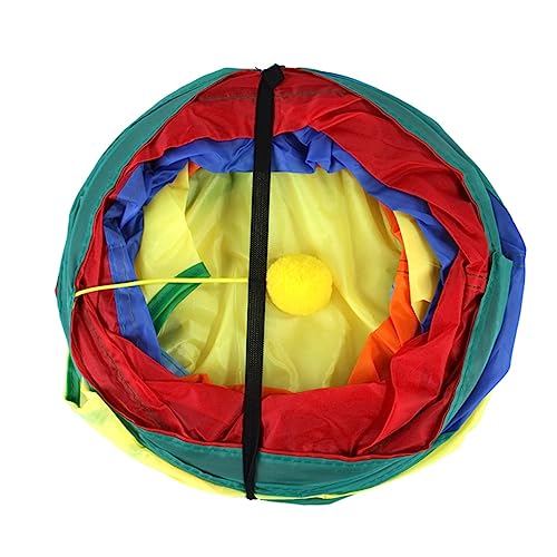 ibasenice 1 Stück Katzenrassel Aus Papier Tunnel Für Groß Drinnen Anregend Zelt Kräuseln Katzentunnel Haustier-Katzen-Tunnel Katzenspieltunnel Polyester Baumwolle Colorful von ibasenice