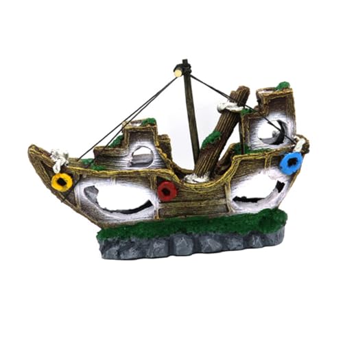 ibasenice 1 Stück Piratenschiff-Ornamente Dekoration Landschaftsbau Schiffswrack Aquarium Piratenschiff Fischtankverzierung Bausatz Boot Aquarium Mit Piratenmotiv Led Harz ibasenice 1 Stück Piratenschiff-Ornamente Dekoration Landschaftsbau Schiffswrack Aquarium Piratenschiff Fischtankverzierung Bausatz Boot Aquarium Mit Piratenmotiv Led Harz von ibasenice