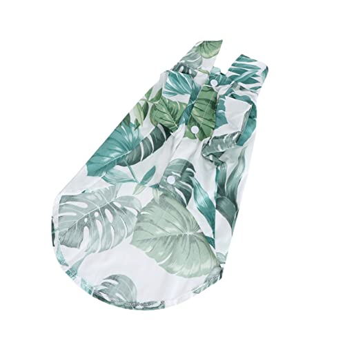 ibasenice 1 Stück Shirt sommerkleif strandkleidchen Beachwear hundekleider hundebekleidung Haustier für Sonne ärmelloses Hemd Heimtierbedarf kleines Hundehemd Katzenkostüm Baumwolle Green von ibasenice