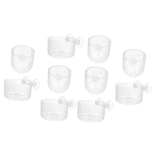 ibasenice 10Stücke Acryl Wasserpflanzer Mit Saugnäpfen Aquarienpflanzentöpfe Für Wasserpflanzen Zur Dekoration Von Fischtanks Und Formen Langlebig von ibasenice