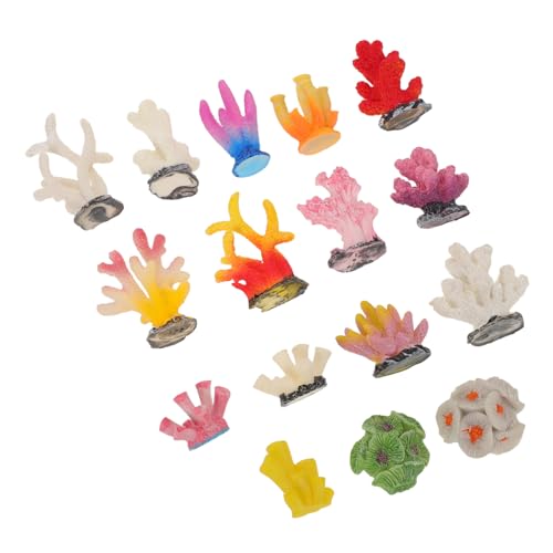 ibasenice 16 Stück Dekorative Korallenriffkorallen Dekorative Skulptur Landschaft Aquarium Ornament Fischtank Korallendekor Korallendekor Figur Ornament Aquarium Dekor von ibasenice
