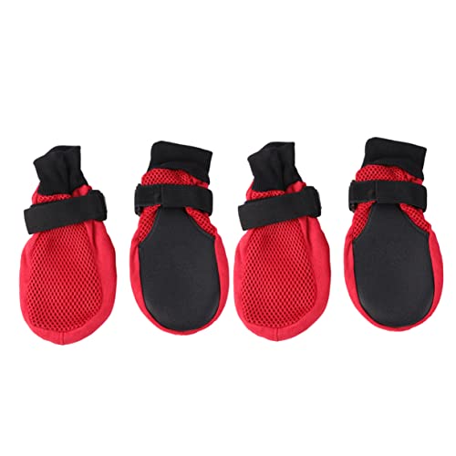 ibasenice 1Satz Atmungsaktive Mesh Hundeschuhe für Kleine rutschfeste Pfotenschützer Rot für Outdoor Aktivitäten und Schutz Rauen Oberflächen ibasenice 1Satz Atmungsaktive Mesh Hundeschuhe für Kleine rutschfeste Pfotenschützer Rot für Outdoor Aktivitäten und Schutz Rauen Oberflächen von ibasenice