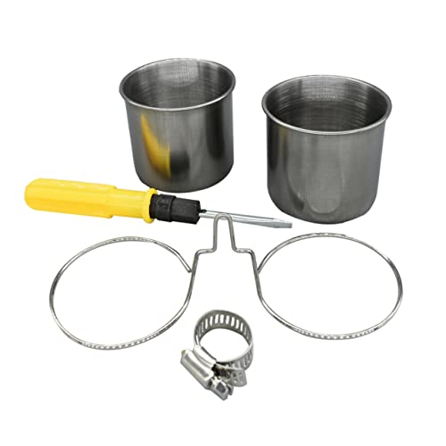 ibasenice 1Satz Papagei Lebensmittelbehälter aus Teiliges mit Praktischem Dual Cup Design zu Installieren für Vogelkäfige Futter und Wasserversorgung von ibasenice