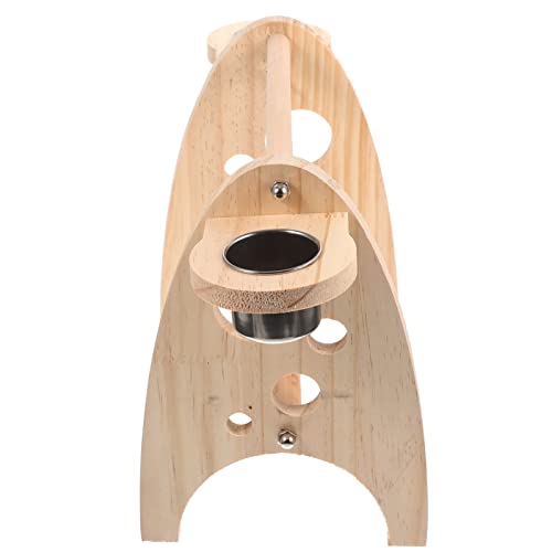 ibasenice Papageienständer Aus Holz Tisch-papageienständer Mit Stabiler Basis Papageien-sitzstangenständer Vogelständer Für Papageien Holz Vogel-trainingsgestell Papagei-Feeder-ständer von ibasenice