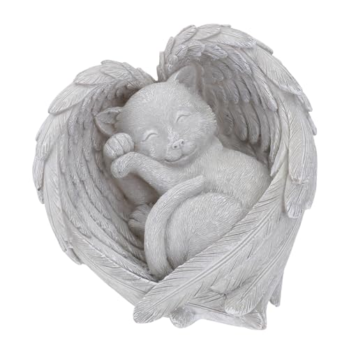 ibasenice 1Stück Pet Memorial Cat Angel Statue aus Harz Gedenkfigur für Garten zur Erinnerung an Ihre Geliebte für Innen und Außenbereich Wunderschöne Dekoration ibasenice 1Stück Pet Memorial Cat Angel Statue aus Harz Gedenkfigur für Garten zur Erinnerung an Ihre Geliebte für Innen und Außenbereich Wunderschöne Dekoration von ibasenice