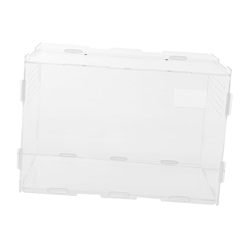 ibasenice 1Stück Reptil Fütterungsbox aus Zuchtbox für Eidechsen und Spinnen Atmungsaktiv mit Lüftungslöchern für Optimale Luftzirkulation von ibasenice