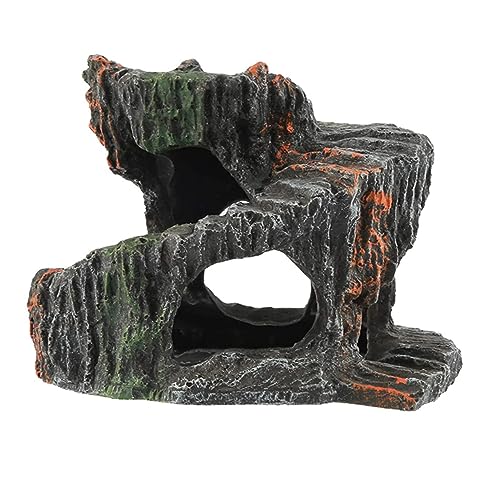 ibasenice Schildkröten Sonnenplattform Kletterfelsen aus Kunstharz für Aquarien Versteckhöhle Zubehör für Reptilien Transparent für Schildkrötenhabitate von ibasenice