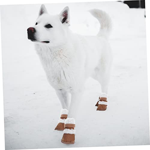 ibasenice 2 Paare Haustier Winterstiefel Teiliges aus Lammwolle rutschfeste Hundeschuhe für Kleine Hunde und Welpen Warm und Geeignet für Drinnen und Draußen Modisch und Leicht von ibasenice