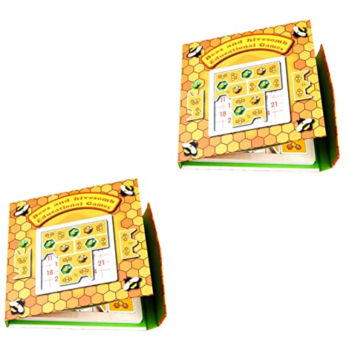 ibasenice 2 Sätze Bienen Spiel Stapelpuzzles Aus Holz Tangram-Puzzle Holzpuzzle Für Babys Tangram-Spielzeug Holzspielzeug Für Babys Geometrie-Puzzle Spielzeug Spiel Stapeln Hölzern Kind von ibasenice