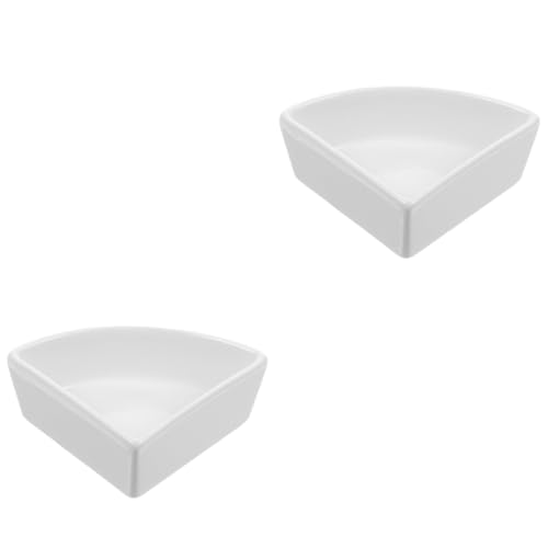 ibasenice 2 Stck Keramik Trinknapf Futterschale für Hamster Kleintiere Langlebig Einzigartiges Design Geeignet für Trockenfutter Snacks und Frisches Futter Haustier Wassernapf Weiß von ibasenice