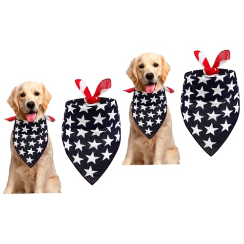 ibasenice 2 Stück American Flag Muster Hundeschal Dreieckstuch Hundebib Vielseitiges Haustierhalstuch Zubehör für Kleine und Große Hunde Party Dress Up ibasenice 2 Stück American Flag Muster Hundeschal Dreieckstuch Hundebib Vielseitiges Haustierhalstuch Zubehör für Kleine und Große Hunde Party Dress Up von ibasenice