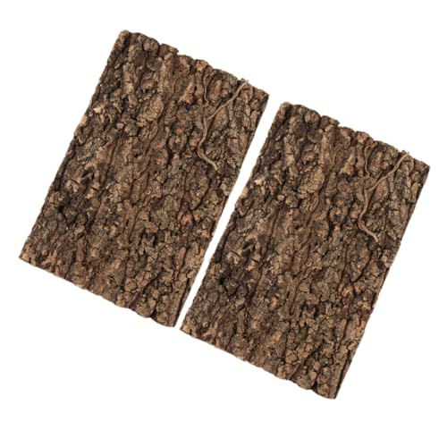 ibasenice 2 Stück Fütterungsbox Kleines Terrariendekor Für Reptilienbecken Aquarium Bellt Reptilienpanzerhintergrund Zubehör Für Geckobecken Rinde Light Brown von ibasenice