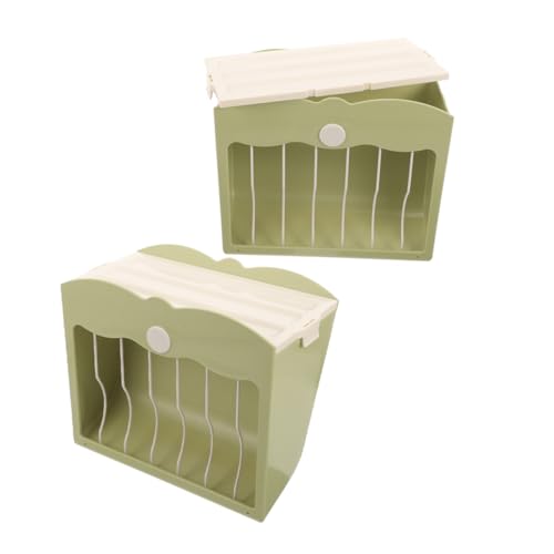 ibasenice 2 Stück Futterstelle für Kaninchen Loch Hasen drinnen Käfig Kaninchenfutterautomat Kaninchengrasständer Futterspender für Meerschweinchen kleines Haustierregal Plastik Green von ibasenice