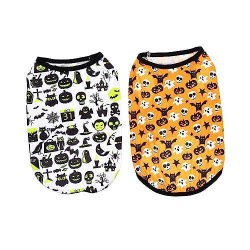 ibasenice 2 Stück Halloween Hundevest Süßes Kostüm für Haustiere Wiederverwendbare und Bequeme Kleidung für Halloween Feiern mit Fledermaus Grüne Designs für Partys und Feiertage ibasenice 2 Stück Halloween Hundevest Süßes Kostüm für Haustiere Wiederverwendbare und Bequeme Kleidung für Halloween Feiern mit Fledermaus Grüne Designs für Partys und Feiertage von ibasenice