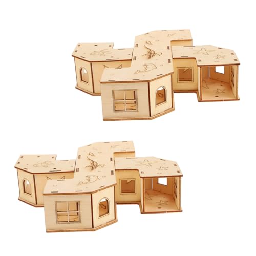 ibasenice 2 Stück Hamster Tunnel Labyrinth aus Natürlichem Holz für Kleine Haustiere Fördert Bewegung Spaß für Hamster Mäuse und Kleine Nager ibasenice 2 Stück Hamster Tunnel Labyrinth aus Natürlichem Holz für Kleine Haustiere Fördert Bewegung Spaß für Hamster Mäuse und Kleine Nager von ibasenice
