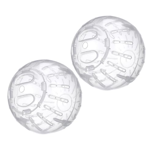 ibasenice 2 Stück Hamster- Zwerghamsterball Hamsterspielzeugball Kleines Hamsterrad Hamster-übungsbälle Laufball Für Hamster Rattenspielzeug Chinchilla-Kugel Transparent Plastik von ibasenice