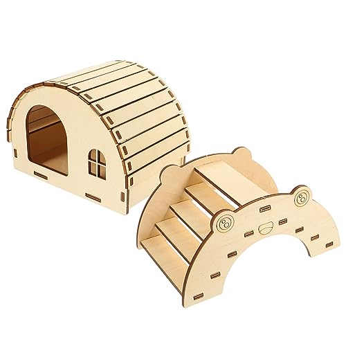 ibasenice 2 Stück Holzspielzeug für Hamster Teiliges DIY Hamsterhaus mit Brücke Versteck für Kleintiere Wie Meerschweinchen und Chinchillas Komfortabler Rückzugsort ibasenice 2 Stück Holzspielzeug für Hamster Teiliges DIY Hamsterhaus mit Brücke Versteck für Kleintiere Wie Meerschweinchen und Chinchillas Komfortabler Rückzugsort von ibasenice