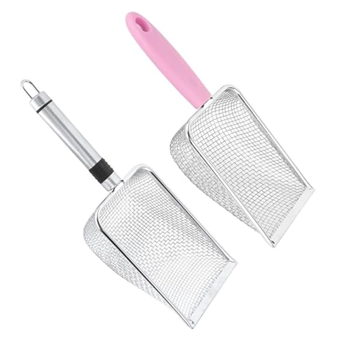 ibasenice 2 Stück Katzensand Schaufel mit Feinem Sieb Ergonomischer Griff Rostfrei Präzises Robust und Leicht zu Reinigen für Katzen und Kleine Haustiere ibasenice 2 Stück Katzensand Schaufel mit Feinem Sieb Ergonomischer Griff Rostfrei Präzises Robust und Leicht zu Reinigen für Katzen und Kleine Haustiere von ibasenice