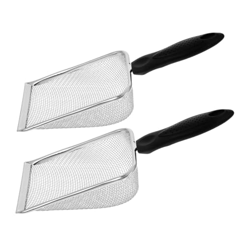 ibasenice 2 Stück Katzenstrauder Schaufel Magische Metallstreu Scoop Hasen-streuschaufel Katzenstreu Mit Metallschaufel Schaufel Für Katzenstreu Müllschaufel Rostfreier Stahl Black von ibasenice