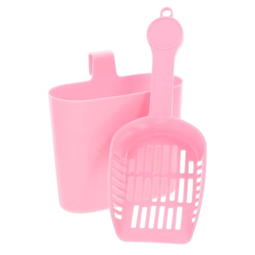 ibasenice 2 Stück Katzenstreu-Schaufel-Set Abfallschaufel Metall Siebschaufel Metal Pooper Scooper Metallstreu Scoop Katzenstreuschaufel Abfallschaufel-Caddy Wurfsieb Müllschaufel Rosa Abs von ibasenice