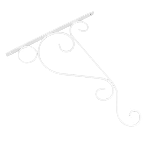 ibasenice 2 Stück Metallhaken graceling vogelfutterstelle kleiderbpgel kleiderbüGel Kleider aufhänger Kleider bügel hängender Korb Haken Halter klein Hanging Pflanzer Gartenwandhaken Weiß von ibasenice