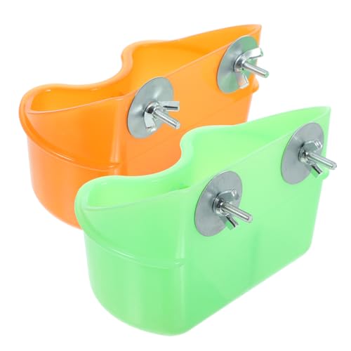 ibasenice 2 Stück Parrot Food Holder Futternapf für Vögel Hängender Vogeltränke Futterbehälter für Papageien für Käfige Robust und Wiederverwendbar Grün und Orange ibasenice 2 Stück Parrot Food Holder Futternapf für Vögel Hängender Vogeltränke Futterbehälter für Papageien für Käfige Robust und Wiederverwendbar Grün und Orange von ibasenice