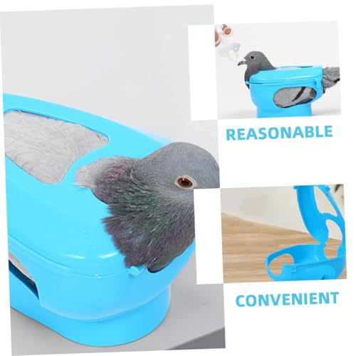 ibasenice 2 Stück Taubenhalter Kunststoff Pigeon Feeding Holder Stabiler Vogel Fixierständer für Injektionen Fütterung Beobachtung Blau Langlebig Vogelzubehör von ibasenice