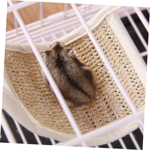 ibasenice 2 Stück Teiliges Kleintier Hängematten aus Naturstroh Gemütliches Schlaf und Ruhebett für Meerschweinchen Hamster Chinchillas Robust und Sicher für Käfigaufhängung im Winter von ibasenice