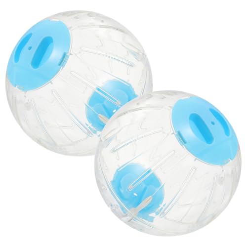 ibasenice 2 Stück Transparente Hamster Laufbälle mit Belüftungsöffnungen Übungsball für Kleintiere Wie Hamster Zwerghamster und Meerschweinchen Einfach zu Reinigen Installieren von ibasenice