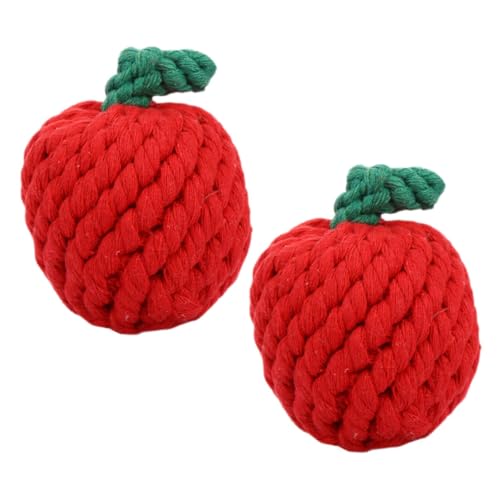 ibasenice 2 Stück Welpenzähne Schleifspielzeug Beißseilspielzeug für Welpen interaktiv für Wohnungskatzen Form für kleine Hunde Kauspielzeug für Hunde Baumwollseil von ibasenice