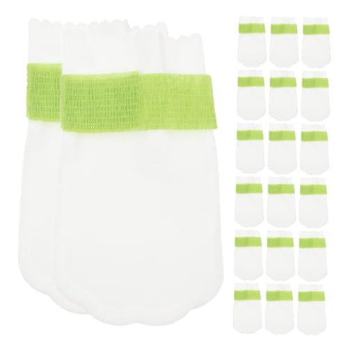 ibasenice 20 Stück Fußsäcke Für Hunde Pfote Hundefußabdeckungen Hunderegenstiefel Für Kleine Hunde Stiefel Für Katzen Hundeschuhe Wasserdicht wasserdichte Hundelschuhe Vlies Light Green von ibasenice