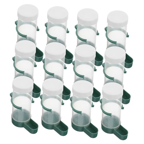 ibasenice 20 Stück Vogelfütterer Wasserspender Für Tauben Finch -Feeder Für Käfig Automatischer Futterautomat Für Papageien Automatischer Wasserspender Für Vögel Sittich-Futter Plastik von ibasenice